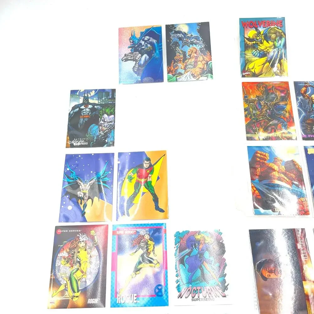 Superhero Random Lot of 30 Trading Cards Iron Man Spiderman Batman Variety